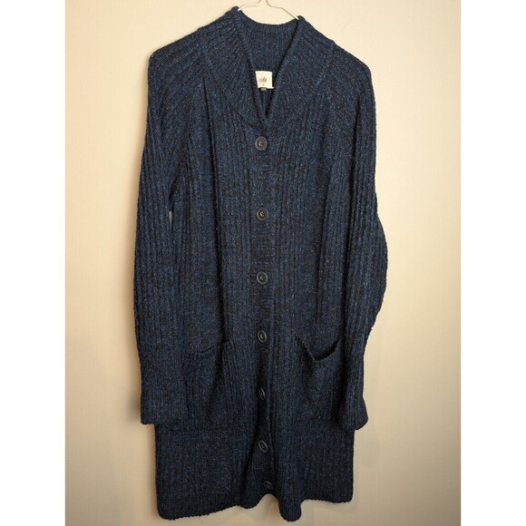 Cabi Women's "Trail Cardigan" Cotton Blend Long Button-Down Blue Sweater M #4276 - Picture 1 of 9